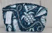 VERA BRADLEY Large Grand Travel Cosmetic Case Shore Enough - Turtle - exact NWT