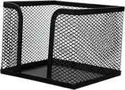 CANIGHT Desktop Mesh Note Holder Versatile Memo Pad Dispenser Napkin Pen Organizer for Home Office School Compact Lightweight Desk Decoration