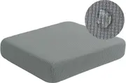 Water Repellent Sofa Couch Cushion Covers Sofa Seat Slipcover Suitable for 1/2/3 Setaer Furniture Protector, Non Slip Small Checks, Grey
