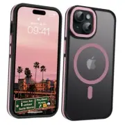 Case for iPhone 15 Plus 6.7-Inch, iPhone 15 Plus Phone Case Black/Pink