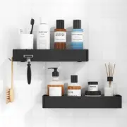 Dyiom Shower Accessories 4" H x 15" W Black Stainless Steel Bathroom Wall Shelf