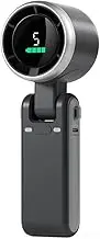 Byttlerom Portable Handheld Turbo Fan, 5 Gear Wind, Battery Operated, Up to 12 Working Hours, Hand Fan with Air Turbo Tech Black