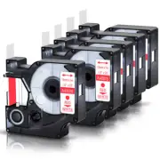 Compatible Label Maker Tape 45015 S0720550 1/2" for Dymo D1 LabelManager 5 Packs