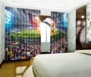 3D Football 43 Blockout Photo Curtain Print Curtains Drapes Fabric Window AU
