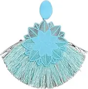 [Generic] Tassel Earrings – Floral Drops, Dramatic Statement