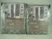 Allen Roth 2pc Keldgate 84" Graphite Polyester Light Filtering Curtain Panel