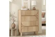 Arched 4 Chest of Drawers Dresser Tallboy | Bedroom Storage Dresser Cabinet