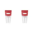 2x Dexas 26.5cm Silicone Salad Hands Fruit/Vegetable Mixer Kitchen Utensil Red