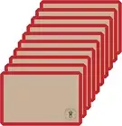 Full Size Non-Stick Baking Mats with Red Border - 10 Pack, Dishwasher Safe