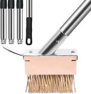 GeeRo 51 in. Wire Brush with Steel Handle for Cleaning Paving Joints, Sidewalk, Patio Stones, and Driveway Cracks.