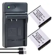 2pack Battery +Charger for Fujifilm NP-50 FinePix REAL 3D W3 / Instax SHARE SP-3