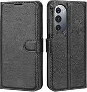 Mobile Phone Case for Motorola Edge 30 Pro/Moto Edge Plus/Moto Edge X30 Leather Case Wallet, Premium PU Leather Protective Cover Flip Case Magnetic Closure with Card Slot, Stand Function