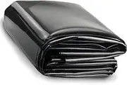 Black Pond Liner 3x4m 4x6m 5x8m 6x7m 8x10m 10x15m Heavy Duty Underlay Waterproof Pond Lining for Water Features, Streams, Landscaping, Garden Waterfall(2x6m(6.5x19.7ft))