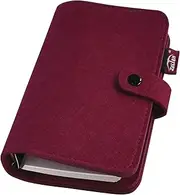 A6/ A5 6-Holes Felt Cover Round Ring View Binder File Folder for Loose Leaf Sheet Protectors/Notebook Refill/DIY Scrapbooking/Binder Cover Protector (A6 Mini Set, Bossa Nova)