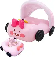 Kids Car Pool Float - Baby Ride Pool Float with Sunshade,Outdoor Water Play Comfortable Lounger for Friends Lovers Coworkers Enjoying Relaxation