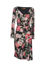 Floral Chic Draped Dress--MART-NL1166FC