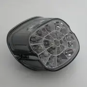 SHIN YO LED taillight, tinted glass and chrome reflector, for many HD models 1973-1998, black
