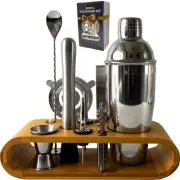 10-Piece Cocktail Shaker Bartender Kit - Elegant Drink Mixer Set Muddler Jigg...
