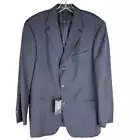 NEW Hugo Boss Einstein/Sigma Striped Wool Blazer Navy Three Button Mens Size 42R
