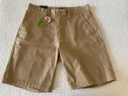 Brixton men's size 30 Choice chino shorts regular fit 9" inseam khaki Sand NEW