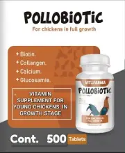 Vitofarma Vitaminas para Pollos Extra Calcio | Calcium for Roosters 500 tab