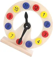 HONMEET 1 Set Wooden Clock Educational Sorting Clock for Safe Material Develops Numbers Shapes and Imagination Present for Preschoolers