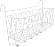 FOYTOKI Iron Bedside Organizer Dorm Room Storage Bunk Bed Shelf Hanging Bag Book Shelf