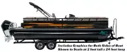 Orange Black Techno Abstract Graphic Wrap Kit Decal Fishing Boat Vinyl Pontoon
