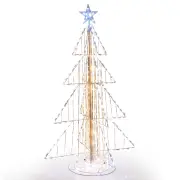 Costway152CM Animated Christmas Tree Pre-Lit with Warm and Cold LED Lights