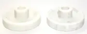 2 Lot Threshold Studio McGee 1.5" x 4" White Marble Stone Taper Candle Holder