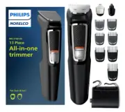 Mens Grooming Kit Hair Trimmer Clipper Beard Face Nose Ear Self Sharpening 13 Pc