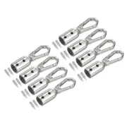 0.43" Cord End Cap Terminator Cord Finding for Tassel Jewelry Making 8Pcs Silver