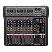 Hridz 8 Channels Audio Sound Mixer DJ Karaoke Bluetooth Mixing Console with 48V