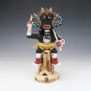 NATIVE AMERICAN NAVAJO BLACK OGRE KACHINA BY ALFRED BENALLY