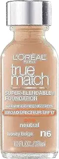 L'Oréal Paris True Match Super-Blendable Makeup, Honey Beige, 1 fl. oz.