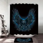 Cool Dark Art Guitar Strings Skull Shower Curtain