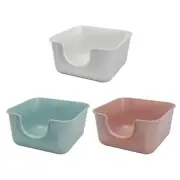 Open Bedpan Cage with High Sides Cat Litter Trays Pet Litter Pans
