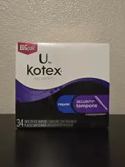 U By Kotex Security Tampons Regular 34 Count Unscented