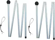 Oshhni 2 Pieces Tent Poles Tarp Poles Versatile Lightweight Top Guards Connectors Aluminum Rod with Tarp Pole Tip Covers for Awning