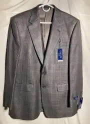 Chaps 100% Silk Blazer Sport Coat Dinner Jacket Men's Gray 40R