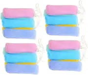 WOONEKY Foaming Nets 20pcs Soap Saver for Bar Soap Wall Hanging Gentle Facial Cleansing
