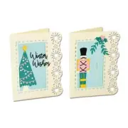 Nutcracker & Christmas Tree Card Base Sizzix Thinlits Thin Metal Die Set 665711