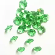 50Pc Light Green Octagon Bead Fengshui Crystal Prism Glass Suncatcher Chandelie