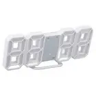 3D LED Digital Clock Time Temperature Display Night Light Alarm Function Whi FTD