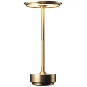 Cordless Table Lamp Dimmable Waterproof Metal Usb Rechargeable Table Lamps(,gold) [XH]