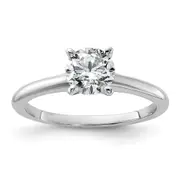 14k White Gold 1 Ct. Lab Grown Diamond VS/SI+ G+ Round Solitaire Engagement Ring