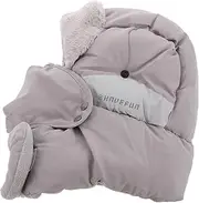 [COSMEVIVI] Men Women Russian Fur Hat Warm and Windproof Earflaps Faux Fur Balaclava for Cold Weather Activities Light Grey