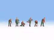 Noch 15061 Ho Scale Lumberjack at Work (6 pcs)