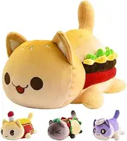 11" Cheeseburger Cat Plush Cute Food Cat Stuffed Animal Plushies Pillow Soft Skin Friendly Doll Toy Gift Collectible (Cheeseburger Cat)