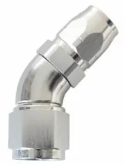 Aeroflow STEPPED 45 DEG HOSEEND -16 HOSTO -12AN EXPANDER HOSE END SILVER
